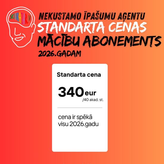 STANDARTA CENAS NĪ mācību abonements - 40 akad. stundām.